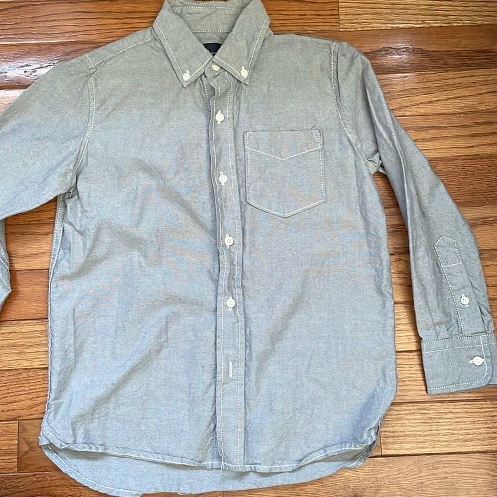 Boys grey button down